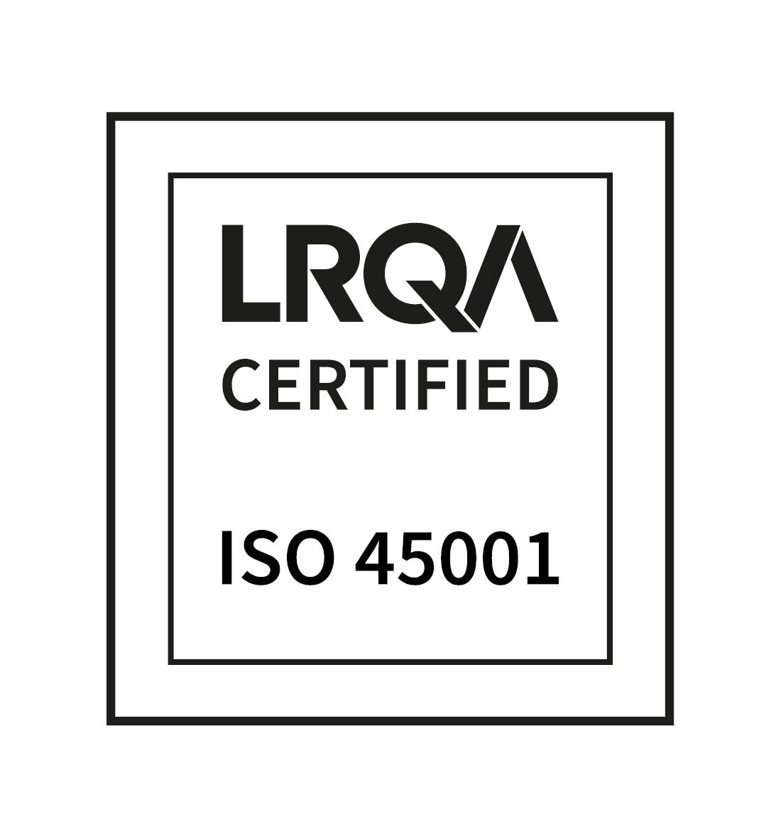 LRQA CERTIFIED ISO 45001