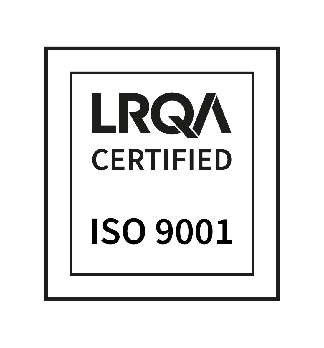 LRQA CERTIFIED ISO 9001